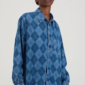 Ragged Priest Argyle Print Shirt
